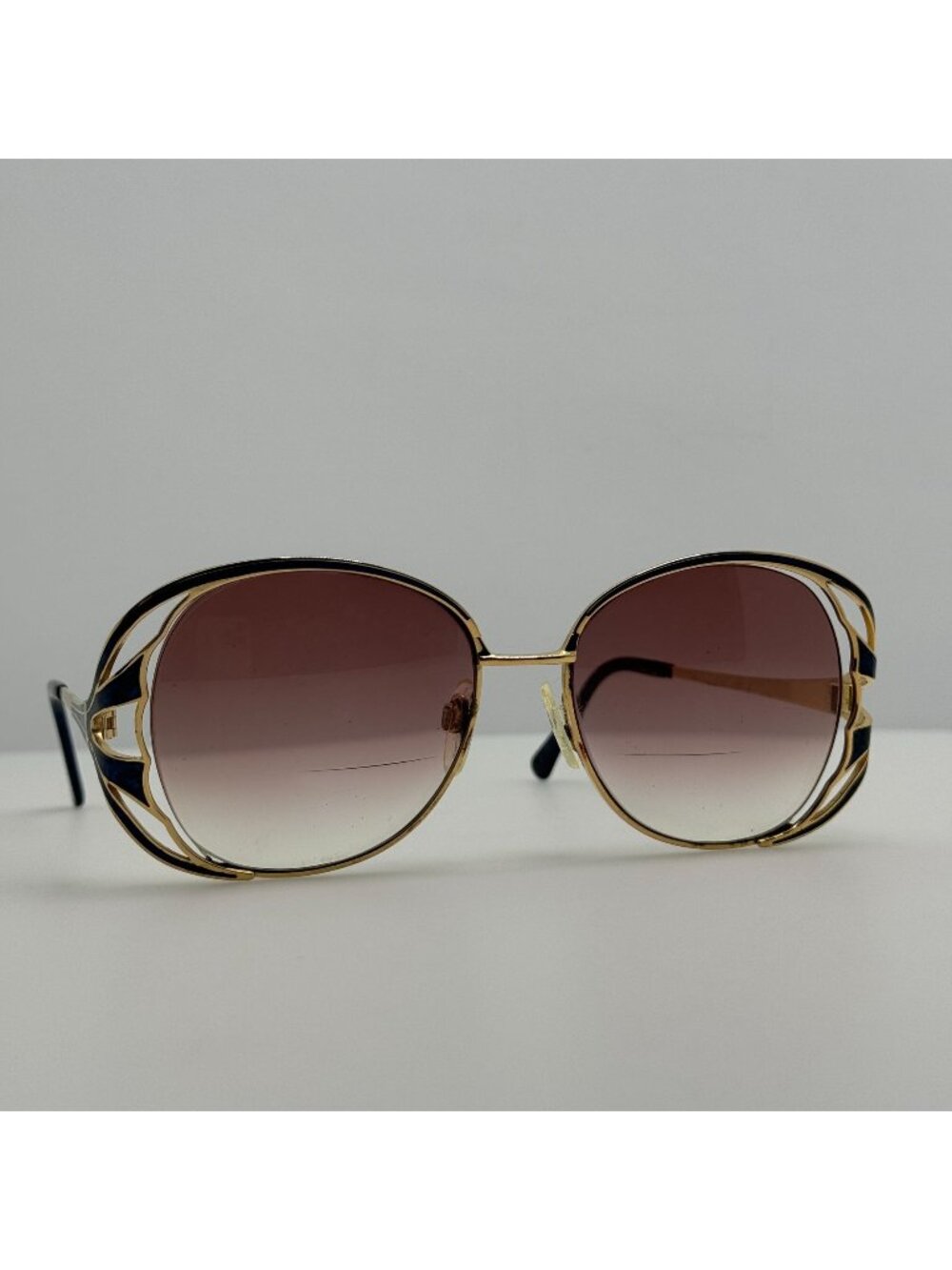 Tura Eyeglasses Eye Glasses Frames 825 Gold Blue Japan 56-18-136